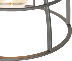 Inteligentna lampa wisząca ciemnoszara z drewnem 34 cm z WiFi G95 - Arthur