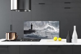 Szkło do Kuchni na Ścianę Klasyczna Latarnia Morska