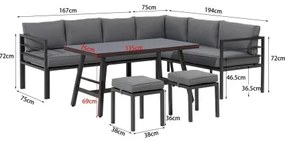 YORK SET - ogrodowy aluminiowy zestaw wypoczynkowy