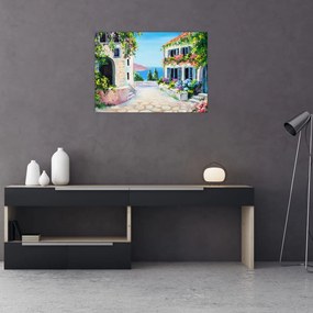 Obraz - Grecka aleja, obraz olejny (70x50 cm)