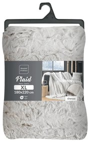 Szarobeżowy koc ze sztucznego futra 180x220 cm Alaska – douceur d'intérieur
