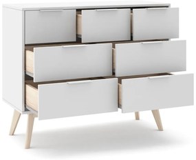 Biała niska komoda 120x83 cm Campus – Marckeric