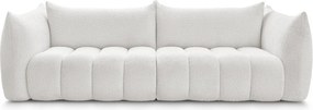 Biała sofa z materiału bouclé 286 cm Azra – Bobochic Paris
