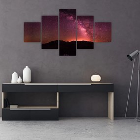 Obraz różowej Drogi Mlecznej (125x70 cm)