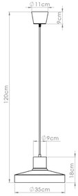 Zielona lampa wisząca ø 35 cm Vito – Nice Lamps