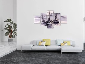 Obraz - Port, obraz olejny (125x70 cm)