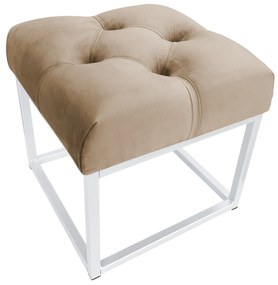 Pufa CHESTERFIELD LOFT ławka postawa biała MG06