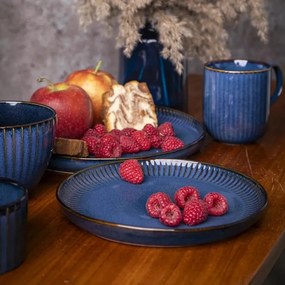 Altom Płytki talerz porcelanowy Reactive Stripes niebieski, 26 cm