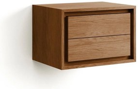 Brązowa wisząca szafka pod umywalkę z litego drewna tekowego 60x40 cm Kenta – Kave Home