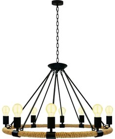 LED Żyrandol na łańcuchu ROPE ARTHUR 8xE27/6W/230V