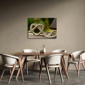 Obraz serca z liny (70x50 cm)