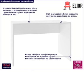 Białe minimalistyczne tanie biurko - Govi 3X