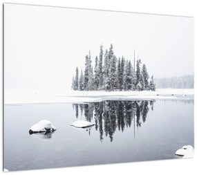 Obraz na szkle - Było biało (70x50 cm)