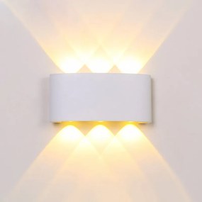 Kinkiet lampa wisząca LED elewacyjny metalowa AT86-3KL-White