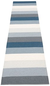 Niebiesko-kremowy chodnik odpowiedni na zewnątrz 70x300 cm Molly Ocean Grey – Pappelina