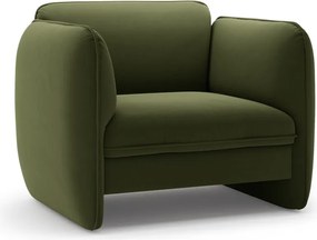 Zielony aksamitny fotel Georgia – Micadoni