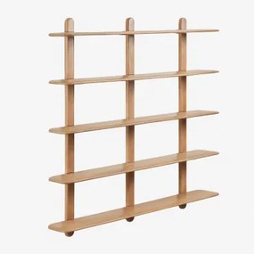 Półka Ścienna Z Drewna Veleta Drewno Mango & ↔︎ 130 Cm & 5 Półki - Sklum