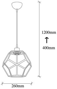 Lampa wisząca w czarno-brązowym kolorze z metalowym kloszem ø 26 cm Degirmen – Opviq lights