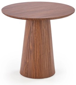 Mała ława okrągła orzechowa MDF 60/55 cm GISELA S