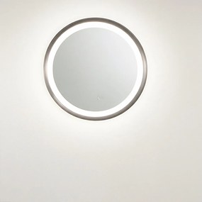 Lustro Mirò LED Ø60 cm, 58 W, tytanowo-szare, lampa ścienna i sufitowa, ciepłe światło 3000 K, nowoczesny design