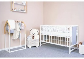 Nowe łóżeczko dziecięce Polly, biało-szare