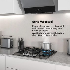 Klarstein Verosteel 60cm Płyta Gazowa 4 Palniki Czarny