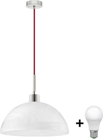 Żyrandol LED na lince 1xE27/60W/230V biały/czerwony