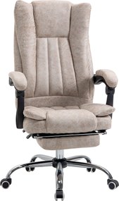 Vinsetto fotel biurowy ergonomiczny regulowany fotel komputerowy nowoczesny wygodny fotel do pracy czarny beżowy | Aosom PL
