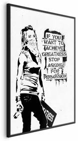 Plakat Dziewczyna z graffiti 29,7x42 cm z ramą czarną bez marginesu ARTGEIST B