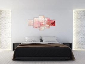 Obraz - Różowa abstrakcja (125x70 cm)