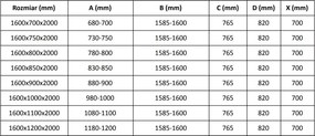 Mexen Velar kabina prysznicowa rozsuwana 160 x 80 cm, transparent, czarna - 871-160-080-01-70