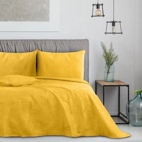 Narzuta w odcieniach ochry na łóżko dwuosobowe 200x220 cm Palsha – AmeliaHome
