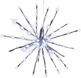 Świąteczne LED oświetlenie - deszcz meteorów, zimna biała