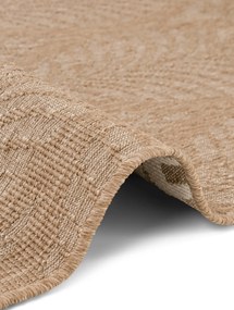 Dywan zewnętrzny dwustronny Duet Liście beżowo-kremowy 80 cm x 250 cm