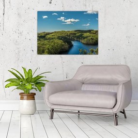 Obraz - Jezioro w lesie (70x50 cm)