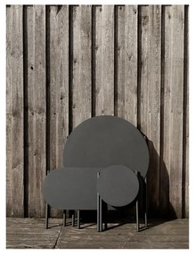 Czarny metalowy stołek Disc – Zone