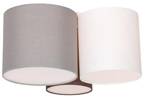 Lampa sufitowa biała, szara i brązowa 3-światłowa - Multidrum Nowoczesny Oswietlenie wewnetrzne