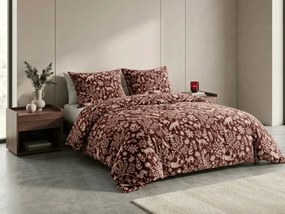 PrzytulneMieszkanie.pl PrzytulneMieszkanie.pl Pościel z mikropluszu FOREST ANIMALS burgund. Rozmiar pościeli: 2 szt 70 x 90 cm | 200 x 220 cm