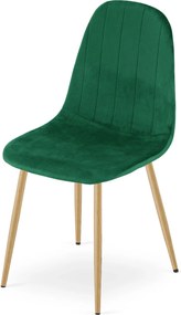 Zielone aksamitne krzesło metalowe Z8-S89