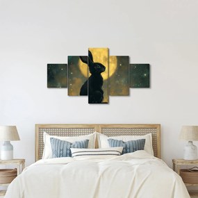 Obraz - Zając z księżycem (125x70 cm)