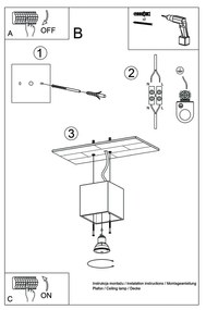Biała lampa sufitowa Nice Lamps Geo 1
