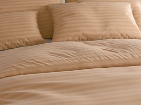 PrzytulneMieszkanie.pl PrzytulneMieszkanie.pl Hotelowa pościel z mikrofibry JASMINE brązowa - pasek 2 cm Rozmiar pościeli: 2 szt 70 x 90 cm | 200 x 220 cm