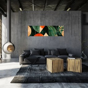 Obraz - Geometryczne motywy naturalne II. (170x50 cm)