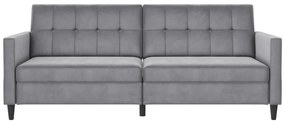 Jasnoszara aksamitna sofa 203 cm Hartford – Støraa