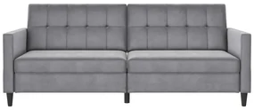Jasnoszara aksamitna sofa 203 cm Hartford – Støraa