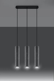 Szara lampa wisząca betonowa Fadre – Sollux