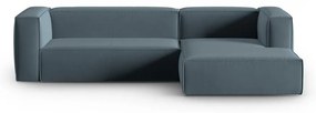 Niebieski aksamitny narożnik Mackay – Cosmopolitan Design
