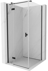 Mexen Mist H T kabina prysznicowa uchylna lewa 110 x 110 cm, transparent, czarna - 8A5T-110-110-70-00-L