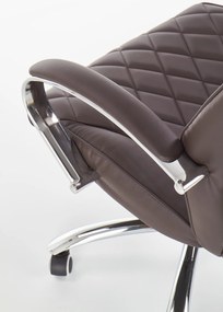 Pikowany fotel gabinetowy z ekoskóry Hilton