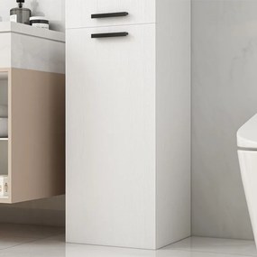 Szafka łazienkowa regał słupek 2 drzwi biała wysoka nowoczesna 174cm